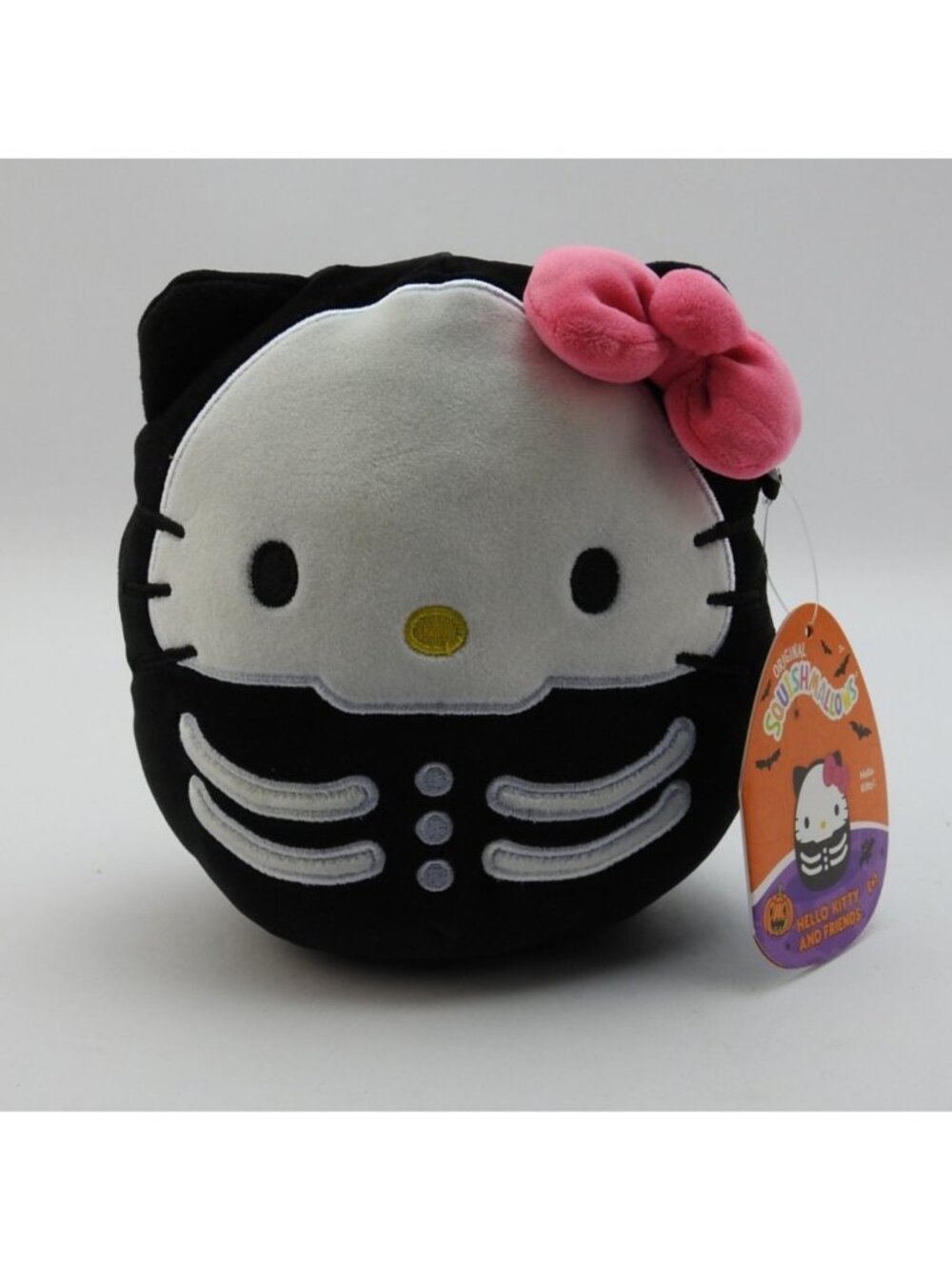 Squishmallows Hello Kitty Skeleton Halloween 6.5 Inch Sanrio Plush NWT